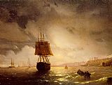 Ivan Constantinovich Aivazovsky The Harbor at Odessa on the Black Sea painting